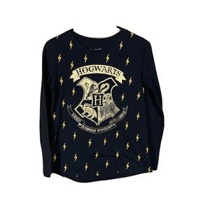 Wizarding World Harry Potter Shirt Hogwarts Lightning Bolt Graphic Youth Sz XL